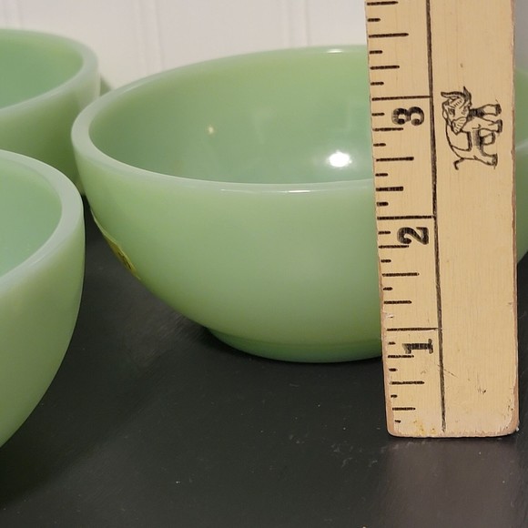 Set Of 3 Fire King Jadeit Mint Green‎ Round Shape Dishwasher Safe Serving Bowl - Picture 2 of 5